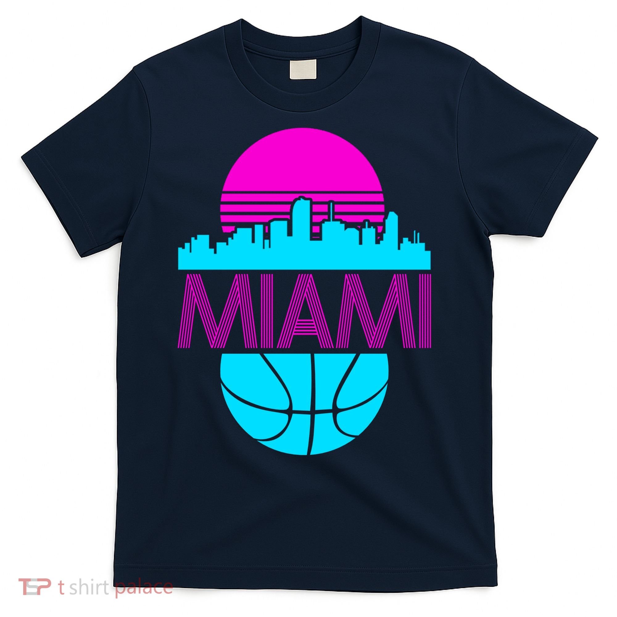 Miami Florida Neon Retro Logo T-Shirt