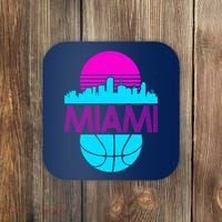 Miami Florida Neon Retro Logo Coaster thumb 0