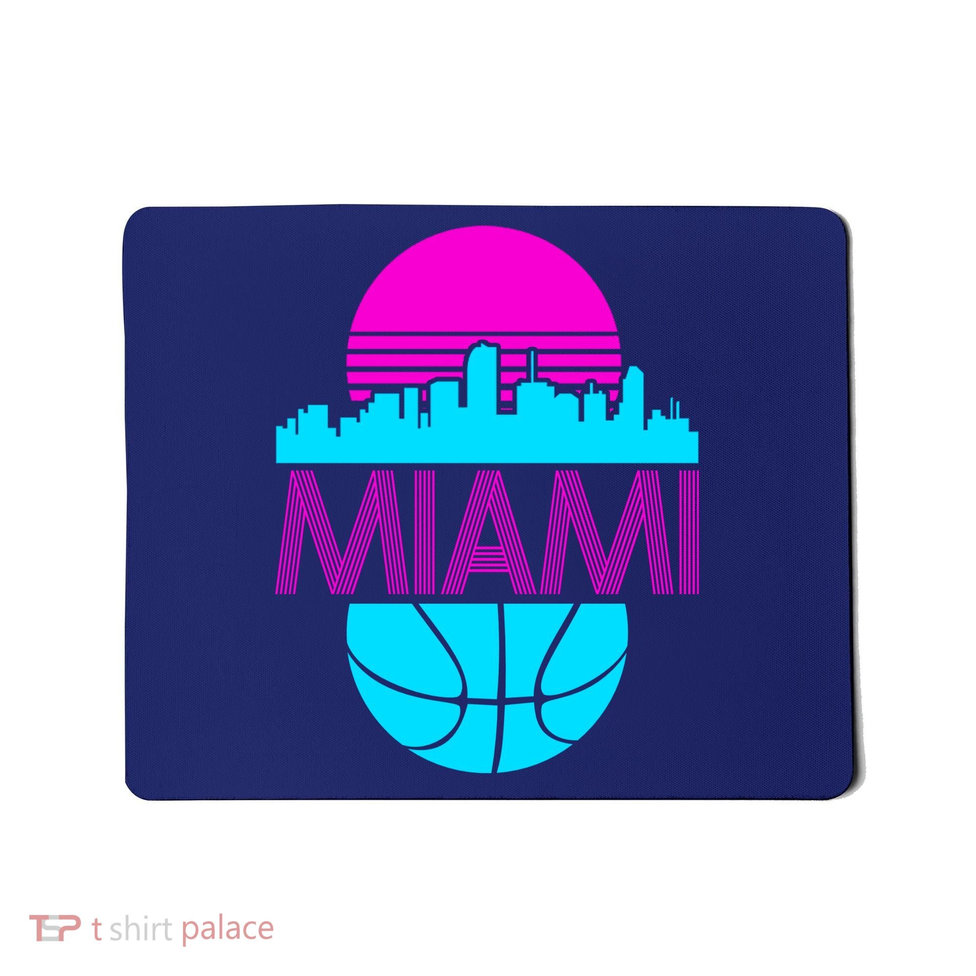 Miami Florida Neon Retro Logo Mousepad