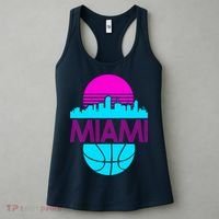 Miami Florida Neon Retro Logo Women's Tank Top thumb 3