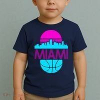 Miami Florida Neon Retro Logo Toddler T-Shirt thumb 2