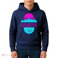 Miami Florida Neon Retro Logo Kids Hoodie thumb 4