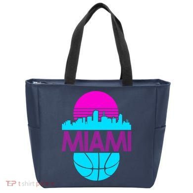 Miami Florida Neon Retro Logo Tote Bag