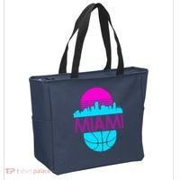 Miami Florida Neon Retro Logo Tote Bag thumb 2