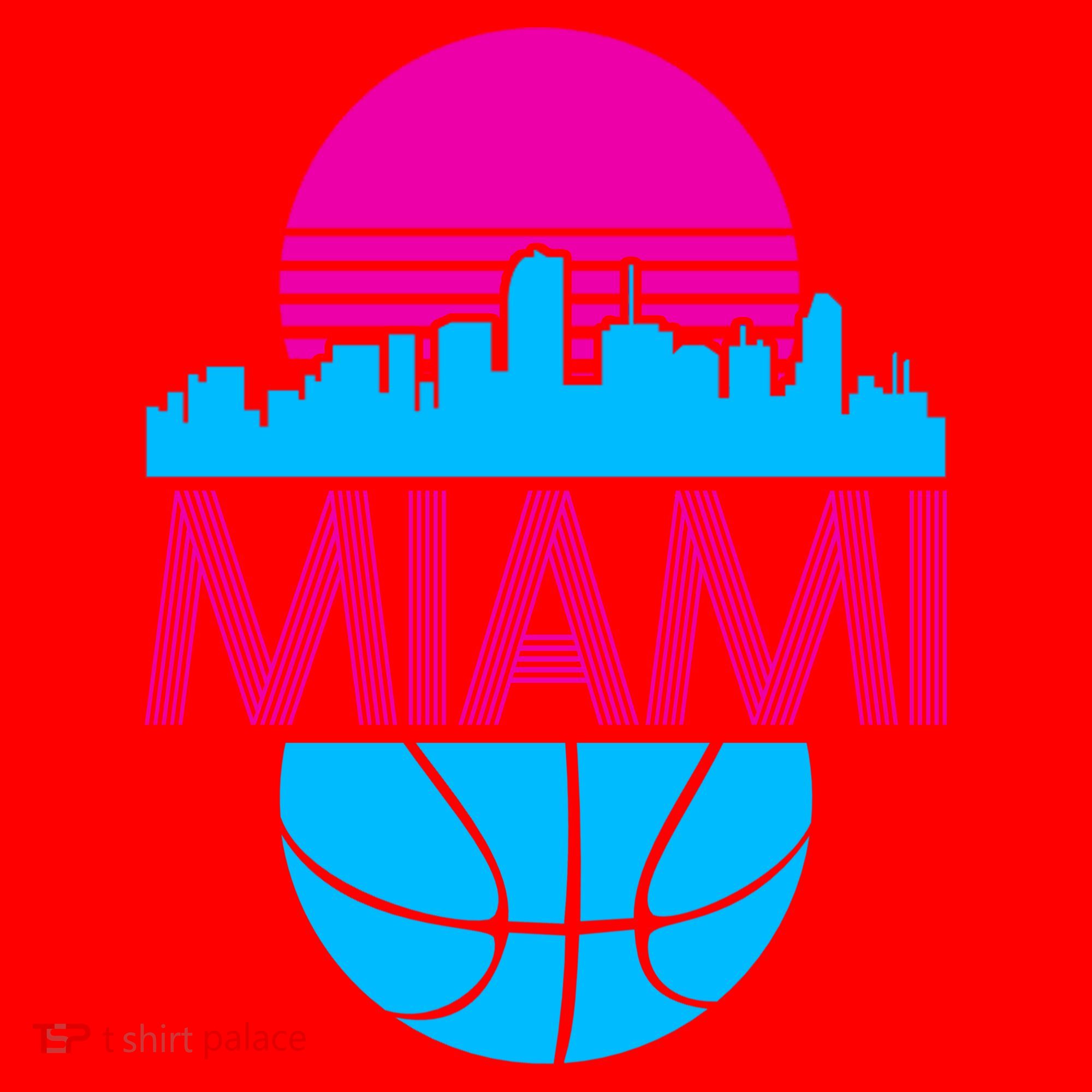 Miami Florida Neon Retro Logo Santa Hat