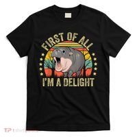 Moodeng First Of All IM A Delight Vintage Angry Moo Deng T-Shirt thumb 0