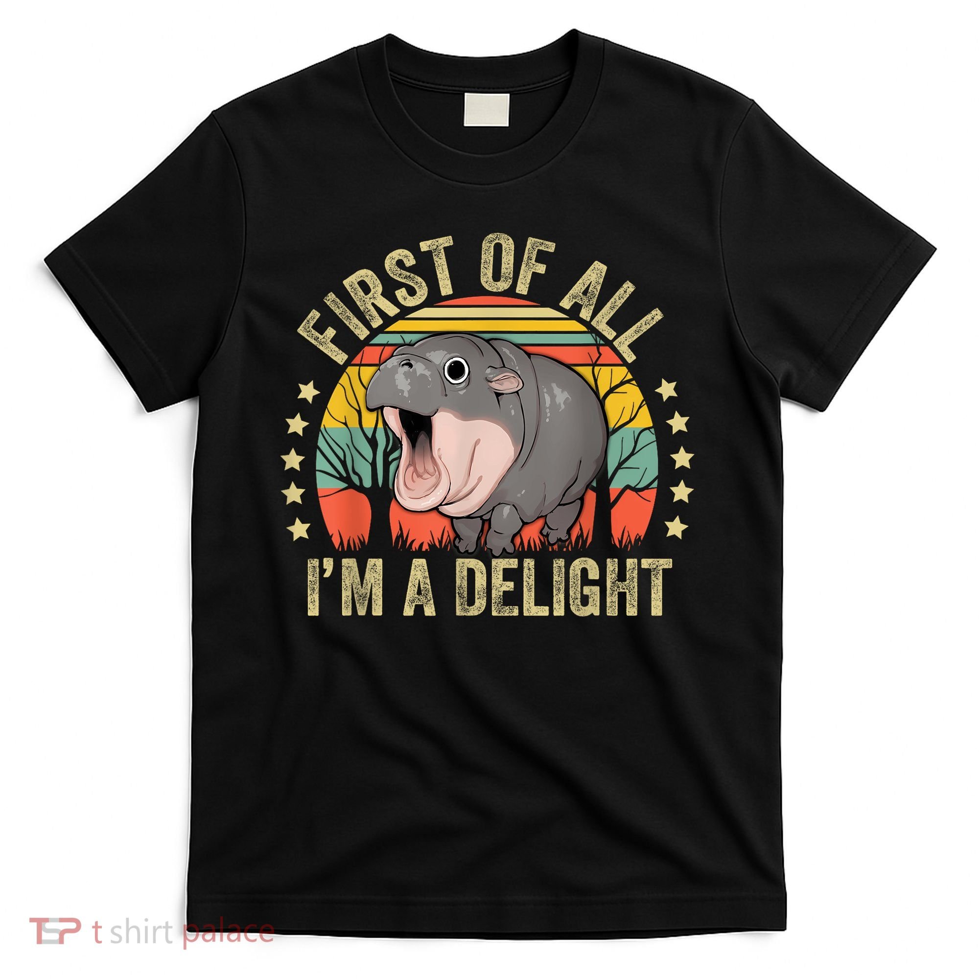 Moodeng First Of All IM A Delight Vintage Angry Moo Deng T-Shirt