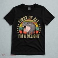 Moodeng First Of All IM A Delight Vintage Angry Moo Deng T-Shirt thumb 5