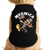 Meowica Fourth Of July Funny Cat Doggie Tank thumb 0