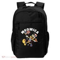 Meowica Fourth Of July Funny Cat Backpack thumb 0