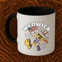 Meowica Fourth Of July Funny Cat Coffee Mug thumb 2
