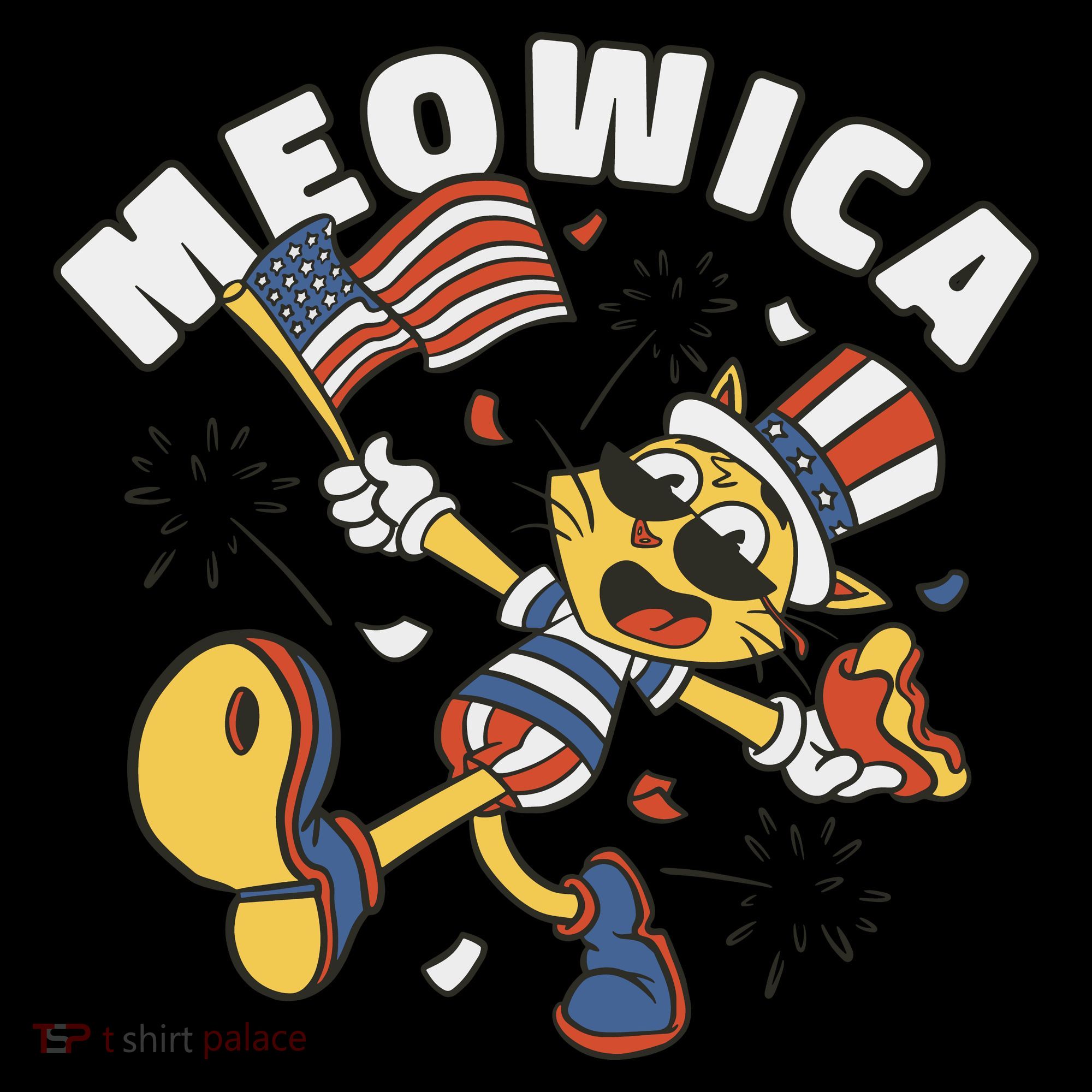 Meowica Fourth Of July Funny Cat Coffee Mug