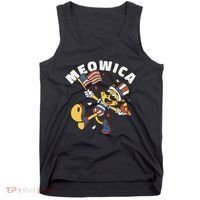 Meowica Fourth Of July Funny Cat Tank Top thumb 0