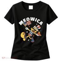 Meowica Fourth Of July Funny Cat Women's T-Shirt thumb 0