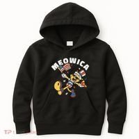 Meowica Fourth Of July Funny Cat Kids Hoodie thumb 0