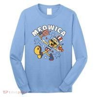 Meowica Fourth Of July Funny Cat Long Sleeve Shirt thumb 0