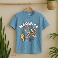 Meowica Fourth Of July Funny Cat T-Shirt thumb 2