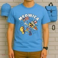 Meowica Fourth Of July Funny Cat T-Shirt thumb 5