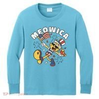 Meowica Fourth Of July Funny Cat Kids Long Sleeve Shirt thumb 0