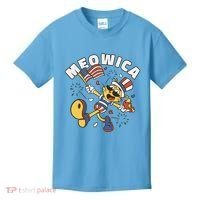 Meowica Fourth Of July Funny Cat Kids T-Shirt thumb 0