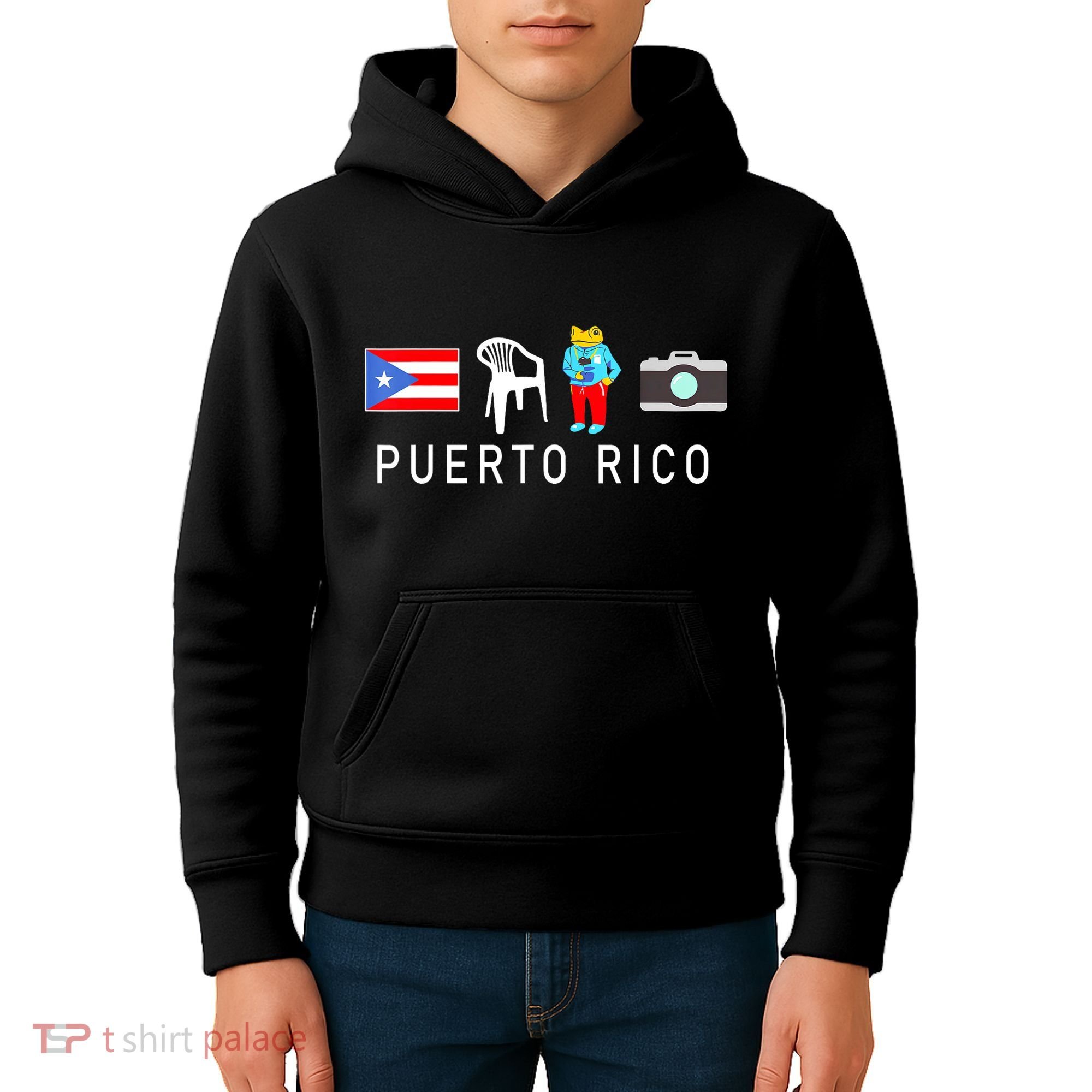 MáS Fotos Puerto Rico Frog Concho Kids Hoodie