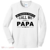 My Favorite People Call Me Papa Kids Long Sleeve Shirt thumb 0
