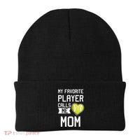 My Favorite Player Calls Me Mom Tennis Mom Racket Great Gift Beanie thumb 0