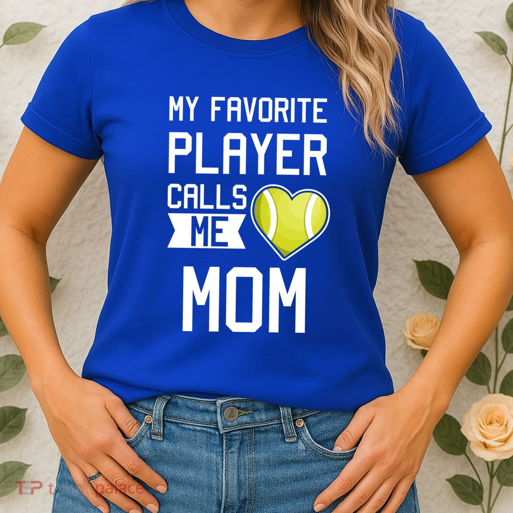 My Favorite Player Calls Me Mom Tennis Mom Racket Great Gift Women's T-Shirt