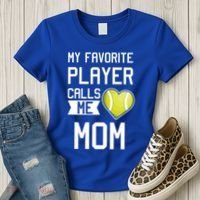 My Favorite Player Calls Me Mom Tennis Mom Racket Great Gift Women's T-Shirt thumb 3