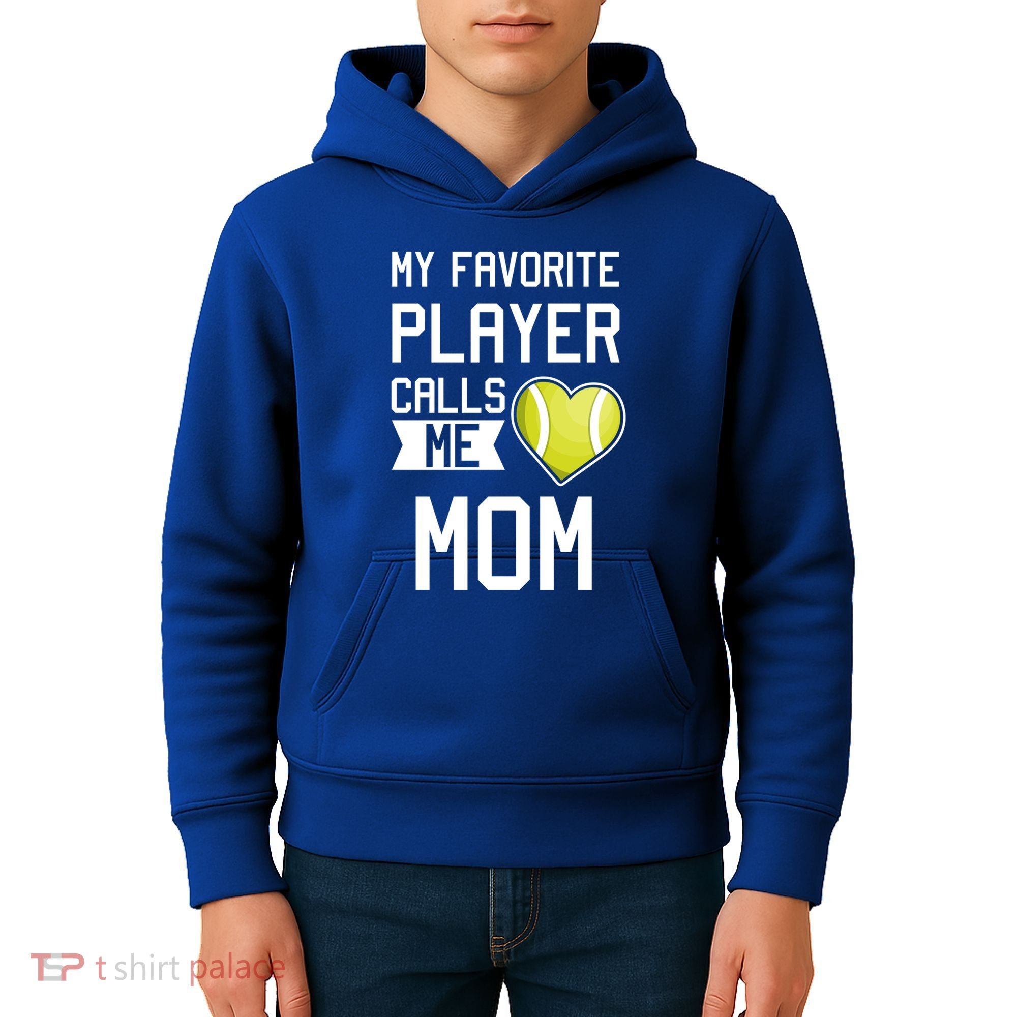 My Favorite Player Calls Me Mom Tennis Mom Racket Great Gift Kids Hoodie
