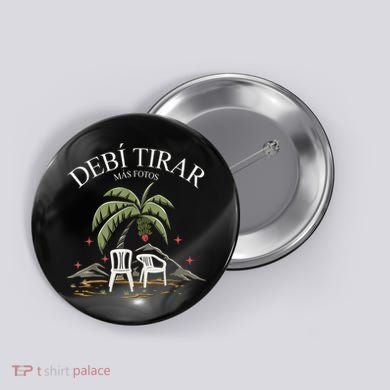 MáS Fotos Puerto Rico Graphic Retro Button