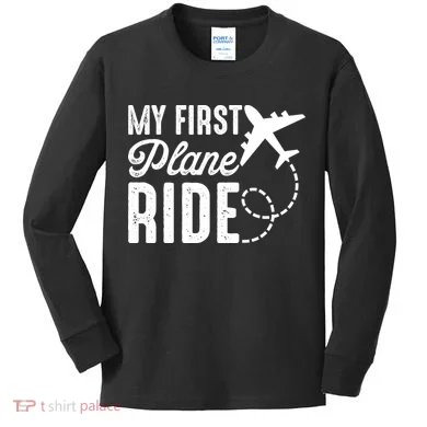 My First Plane Ride Kids Long Sleeve Shirt