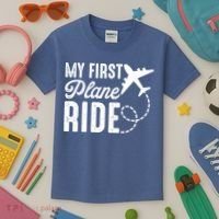 My First Plane Ride Kids T-Shirt thumb 3