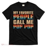 My Favorite People Call Me Pop Pop Men Vintage Grandpa T-Shirt thumb 0