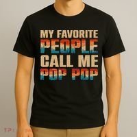 My Favorite People Call Me Pop Pop Men Vintage Grandpa T-Shirt thumb 3