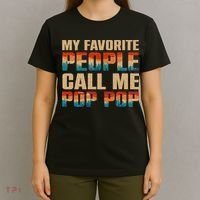 My Favorite People Call Me Pop Pop Men Vintage Grandpa T-Shirt thumb 4