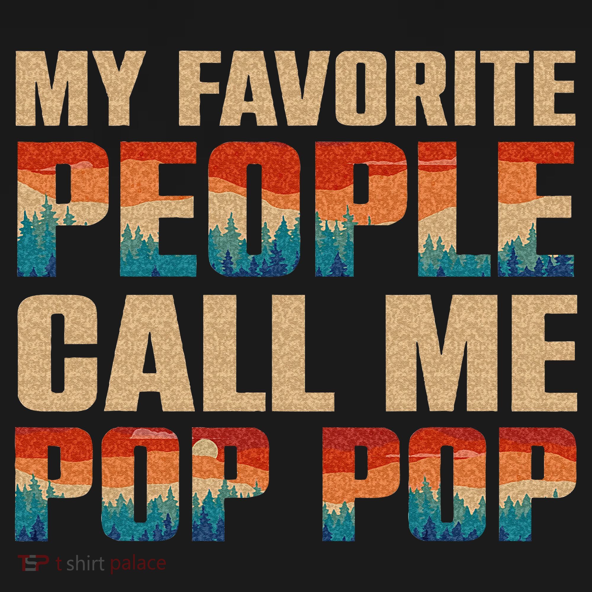 My Favorite People Call Me Pop Pop Men Vintage Grandpa T-Shirt