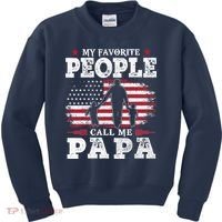 My Favorite People Call Me Papa Flag Gifts Dad Fathers Day Kids Sweatshirt thumb 0