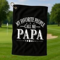 My Favorite People Call Me Papa Golf Towel thumb 1