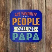 My Favorite People Call Me Papa Funny Papa Gift Coaster thumb 0