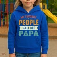 My Favorite People Call Me Papa Funny Papa Gift Kids Hoodie thumb 3