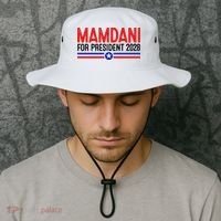 Mamdani For President 2028 Election Bucket Hat thumb 2