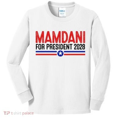 Mamdani For President 2028 Election Kids Long Sleeve Shirt