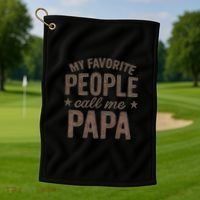 My Favorite People Call Me Papa Golf Towel thumb 1