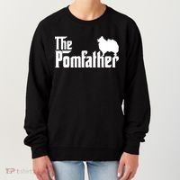 Mens Funny Pomeranian Father Dad The Pom Father Dog Lover Women's Sweatshirt thumb 0