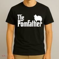 Mens Funny Pomeranian Father Dad The Pom Father Dog Lover T-Shirt thumb 3