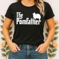 Mens Funny Pomeranian Father Dad The Pom Father Dog Lover Women's T-Shirt thumb 2