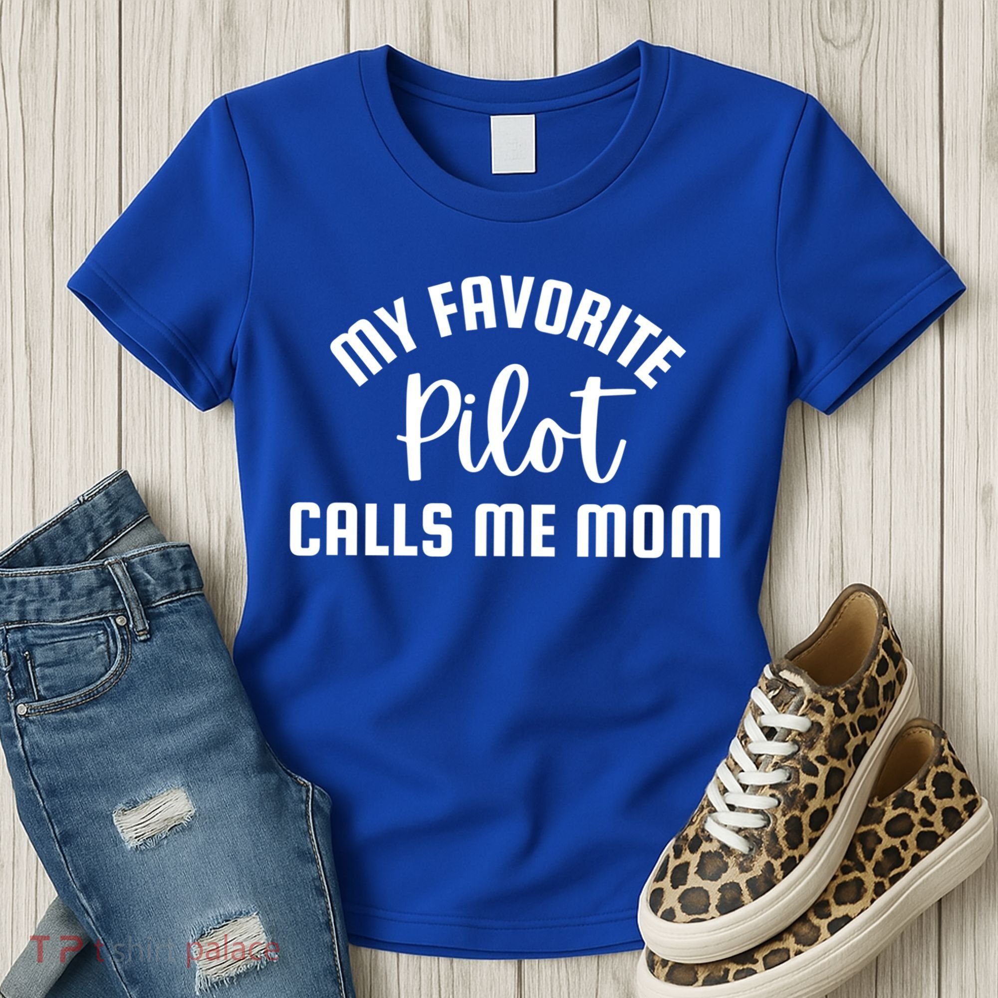My Favorite Pilot Calls Me Mom Aviator Mother Aviation Gift Women's T-Shirt