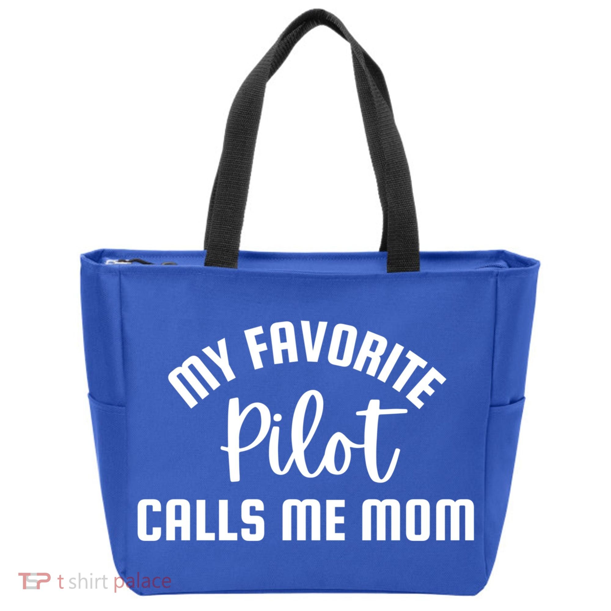 My Favorite Pilot Calls Me Mom Aviator Mother Aviation Gift Tote Bag