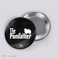 Mens Funny Pomeranian Father Dad The Pom Father Dog Lover TShirt Button thumb 0